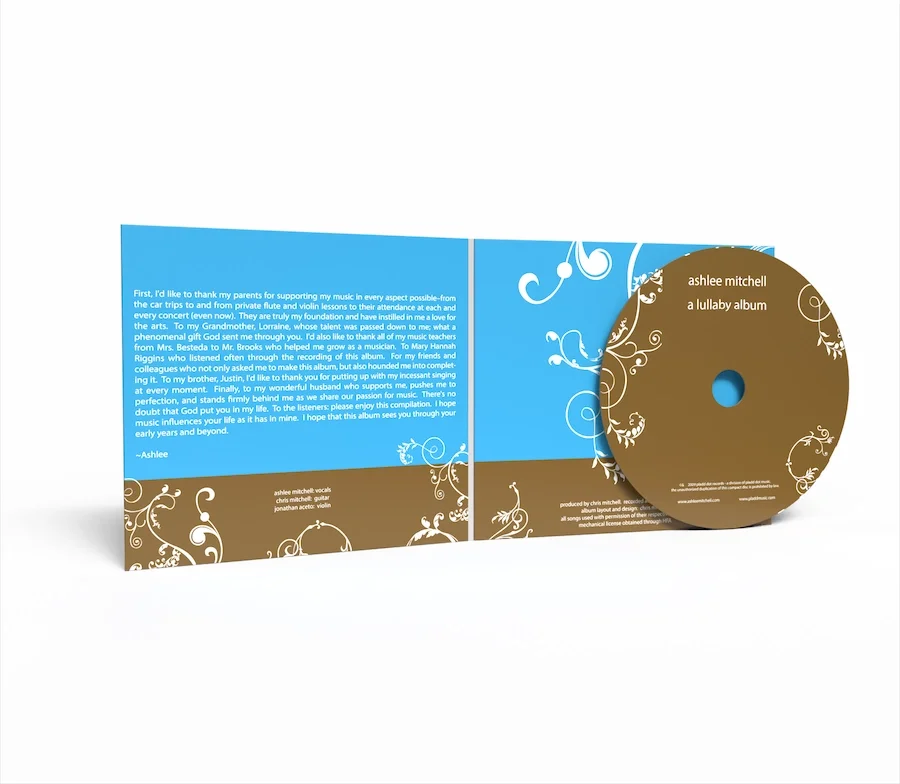 A Lullaby Album Isometric Inside Full View Cover With Disc